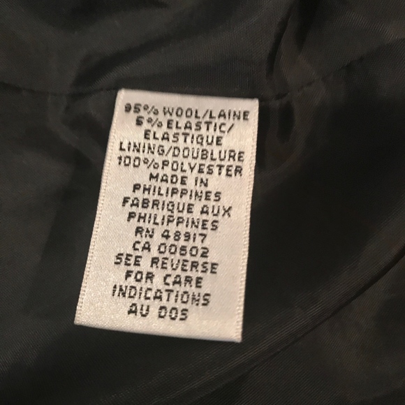 Calvin Klein Size 2 Wool Black Blazer - Picture 6 of 7